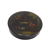 Papier Mache Hand Painted Snuff Box circa 1840 Box Kirsten's Corner Jewelry