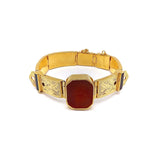 Victorian 10K Gold Scottish Hard Stone Buckle Bracelet Bracelet Kirsten's Corner