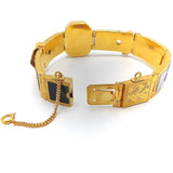Victorian 10K Gold Scottish Hard Stone Buckle Bracelet Bracelet Kirsten's Corner