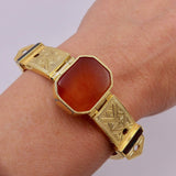 Victorian 10K Gold Scottish Hard Stone Buckle Bracelet Bracelet Kirsten's Corner