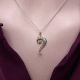 Edwardian 14K Gold & Diamond Question Mark Pendant / Charm Pendant, Charm Kirsten's Corner