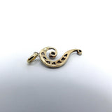 Edwardian 14K Gold & Diamond Question Mark Pendant / Charm Pendant, Charm Kirsten's Corner