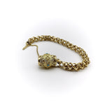 Georgian 14K and 18K Barrel Clasp Bracelet with Turquoise Cabochons bracelets Kirsten's Corner