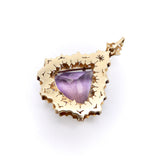 Mid-Century Modernist 14K Gold Amethyst Pendant Necklace Pendant Kirsten's Corner Jewelry