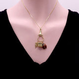 14K Gold Victorian Inspired Mechanical Hand Charm Holder signature pieces Kirsten's Corner Jewelry