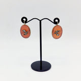 14K Victorian Carnelian Earrings with Diamond Leaf Detail Earrings Kirsten's Corner Jewelry