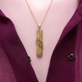 18K Gold Etruscan Revival Pendant w/ Turquoise & Pearls Pendant Kirsten's Corner Jewelry