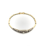 Articulated Victorian Silver Topped 14K Gold Diamond Bracelet Kirsten's Corner