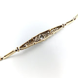 Articulated Victorian Silver Topped 14K Gold Diamond Bracelet Kirsten's Corner