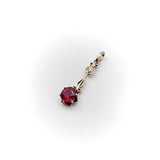 Halley’s Comet 14k Rose Gold and Ruby Pendant Pendant, Charm Kirsten's Corner