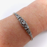 Articulated Victorian Silver Topped 14K Gold Diamond Bracelet Kirsten's Corner