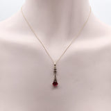 Halley’s Comet 14k Rose Gold and Ruby Pendant Pendant, Charm Kirsten's Corner