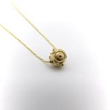 21K Gold Etruscan Revival Bead & 18K Gold Chain Necklace Necklace Kirsten's Corner Jewelry