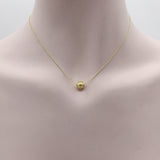 21K Gold Etruscan Revival Bead & 18K Gold Chain Necklace Necklace Kirsten's Corner Jewelry