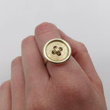 14K Gold Button Ring Ring Kirsten's Corner