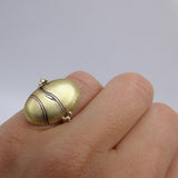 Vintage Carrie Adell 18K & 14K Mokume Pebble Ring Ring Kirsten's Corner Jewelry