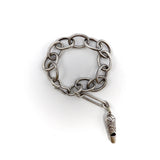 Victorian Sterling Silver Whistle on Bracelet Chain Kirsten's Corner