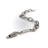 Victorian Sterling Silver Whistle on Bracelet Chain Kirsten's Corner
