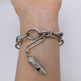 Victorian Sterling Silver Whistle on Bracelet Chain Kirsten's Corner