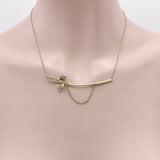 Victorian Jabot Pin Sword Necklace with Seed Pearls & Diamond Necklaces, Pendants Kirsten's Corner