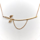 Victorian Jabot Pin Sword Necklace with Seed Pearls & Diamond Necklaces, Pendants Kirsten's Corner