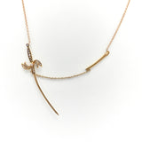 Victorian Jabot Pin Sword Necklace with Seed Pearls & Diamond Necklaces, Pendants Kirsten's Corner