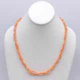 Vintage Triple Strand Angel Skin Coral Necklace Necklace Kirsten's Corner Jewelry