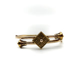 14K Gold Etruscan Revival Bypass Bracelet Bracelet Kirsten's Corner