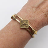 14K Gold Etruscan Revival Bypass Bracelet Bracelet Kirsten's Corner