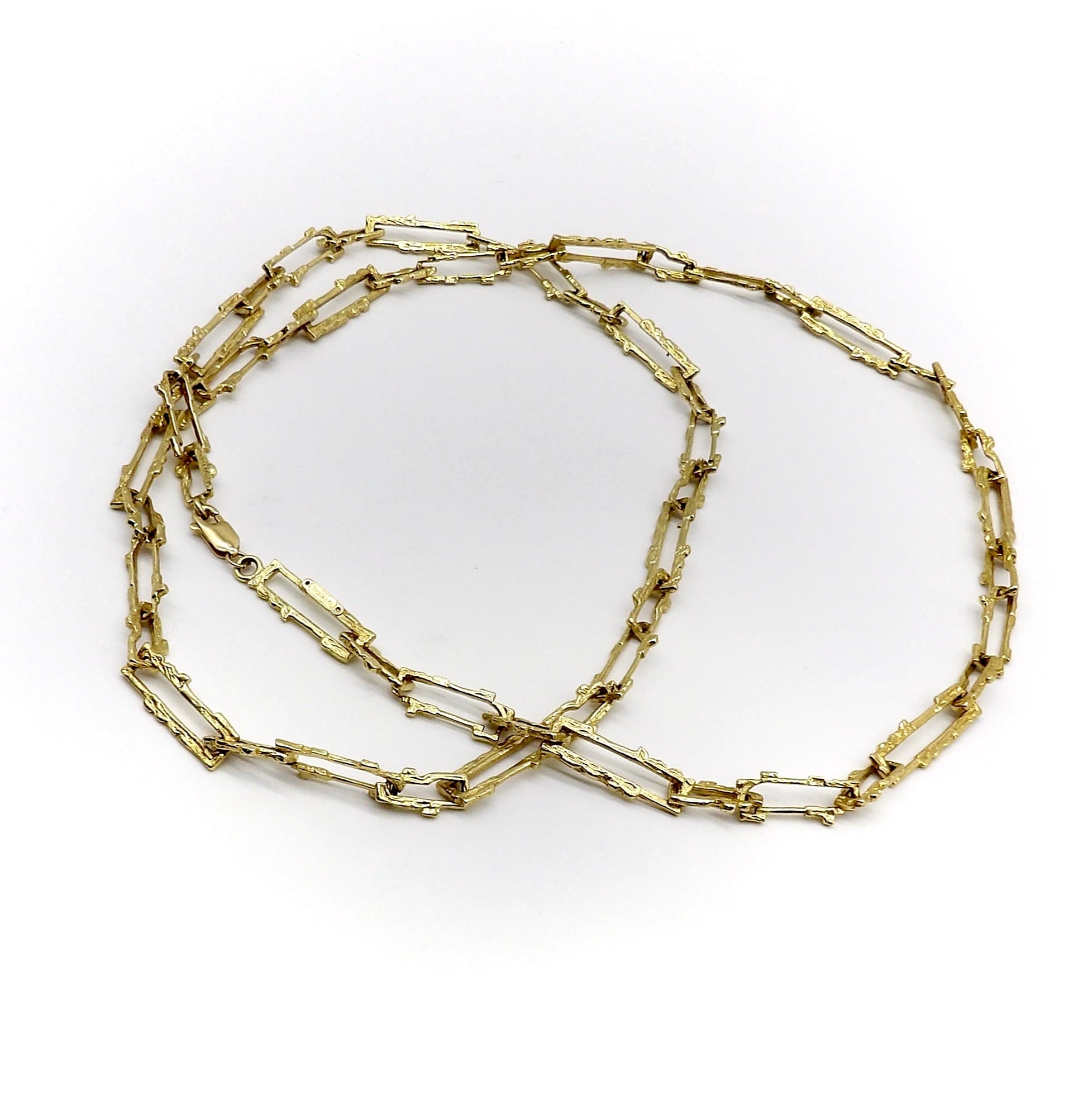 Paperclips golden necklace Archives - STYLE DU MONDE