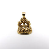 9K Gold and Bloodstone Watch Fob Pendant, circa 1906 Fob Kirsten's Corner Jewelry