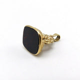 9K Gold and Bloodstone Watch Fob Pendant, circa 1906 Fob Kirsten's Corner Jewelry