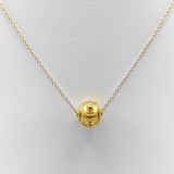 21K Gold Etruscan Revival Bead & 18K Gold Chain Necklace Necklace Kirsten's Corner Jewelry