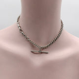 Sterling Silver Edwardian Graduated Curb Link Albert Chain Chain Kirsten's Corner