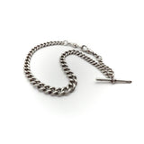 Sterling Silver Edwardian Graduated Curb Link Albert Chain Chain Kirsten's Corner