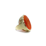 14k Gold Carnelian Intaglio Signet Ring Ring Kirsten's Corner