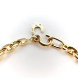 Vintage Chunky 14K Gold Squared Oval Link Bracelet Kirsten's Corner