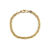Vintage Chunky 14K Gold Squared Oval Link Bracelet Kirsten's Corner