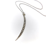 Victorian Sterling Silver Crescent Moon Pendant Pendant Kirsten's Corner