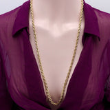Long Vintage Heavy 14K Gold Chunky Link Chain Necklace Chain Kirsten's Corner