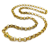 Georgian 18K Gold Muff Chain with Embellished Hand Clasp Chain Kirsten's Corner