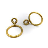 Vintage 14K Gold Florentine Finish Double Hoop Earrings Earrings Kirsten's Corner