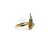 14K Gold and Silver Insect Ring with Topaz Ring Kirsten's Corner