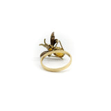 14K Gold and Silver Insect Ring with Topaz Ring Kirsten's Corner