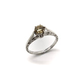 Art Deco 14K White Gold Cognac Diamond Ring Ring Kirsten's Corner