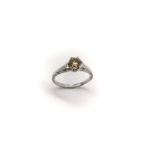 Art Deco 14K White Gold Cognac Diamond Ring Ring Kirsten's Corner
