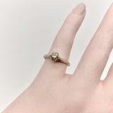 Art Deco 14K White Gold Cognac Diamond Ring Ring Kirsten's Corner