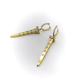 18K Gold Roberto Coin Pois Moi Chiodo Earrings with Diamonds Earrings Kirsten's Corner