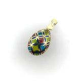 18K Gold Plique-à-Jour Italian Egg Pendant Pendant, Charm Kirsten's Corner