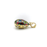 18K Gold Plique-à-Jour Italian Egg Pendant Pendant, Charm Kirsten's Corner